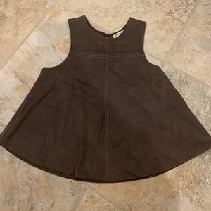 Suede dress top
